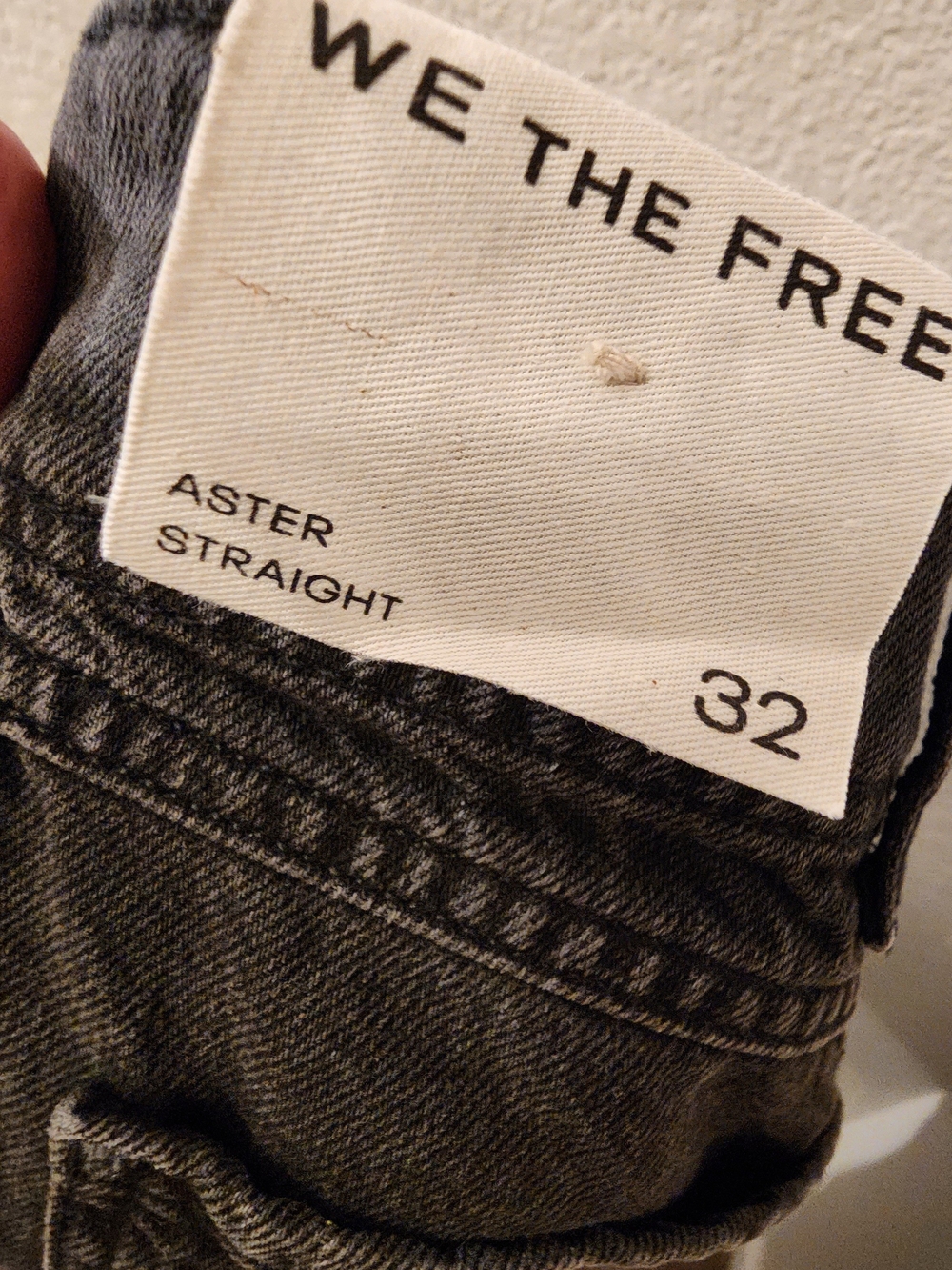 NWT Free People We The Free Aster Straight Leg Jeans - Asteroid Wash 32 - Picture 8 of 8